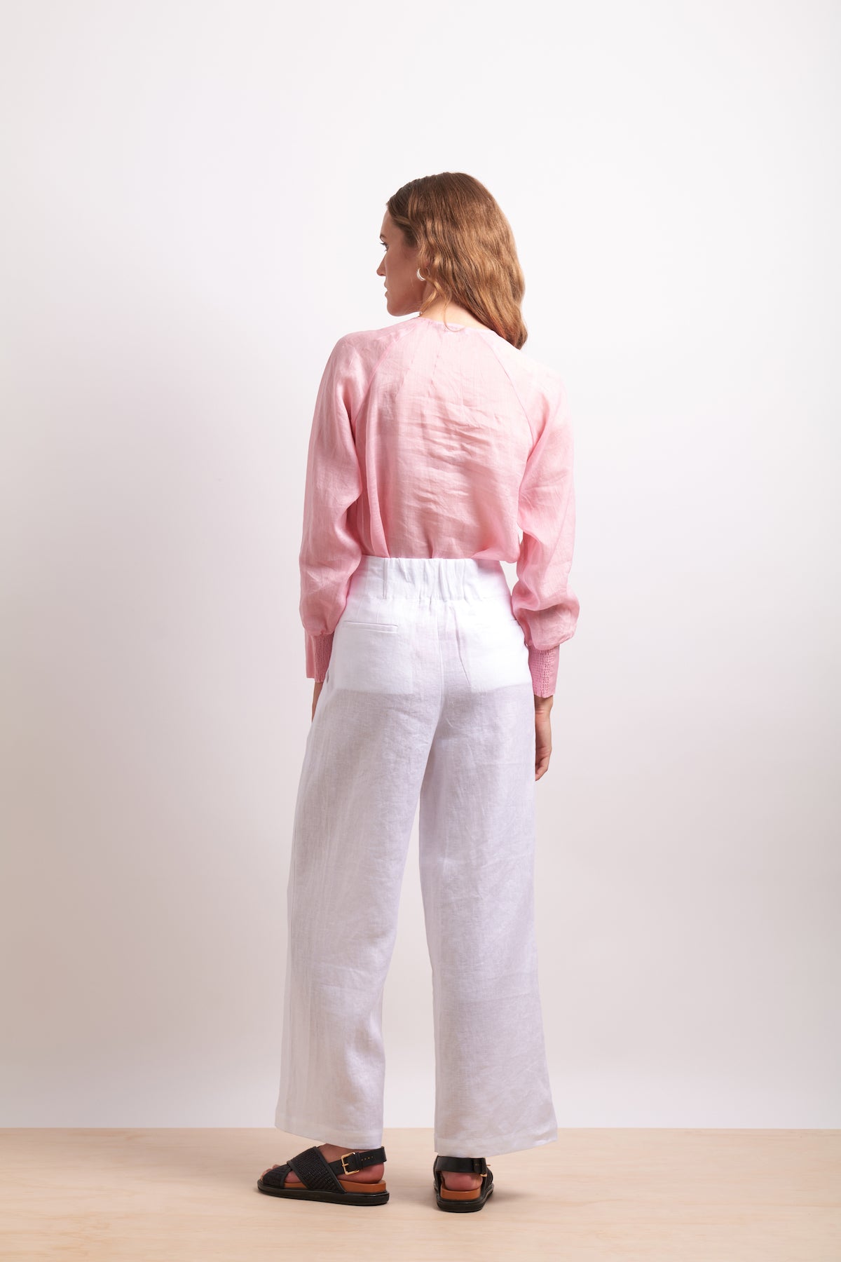 Neris Pin Tuck Blouse - Pink