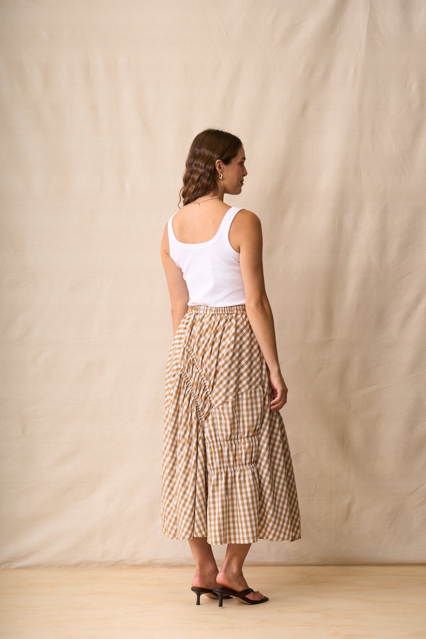 Neris In Stitches Skirt - Biscotti Check