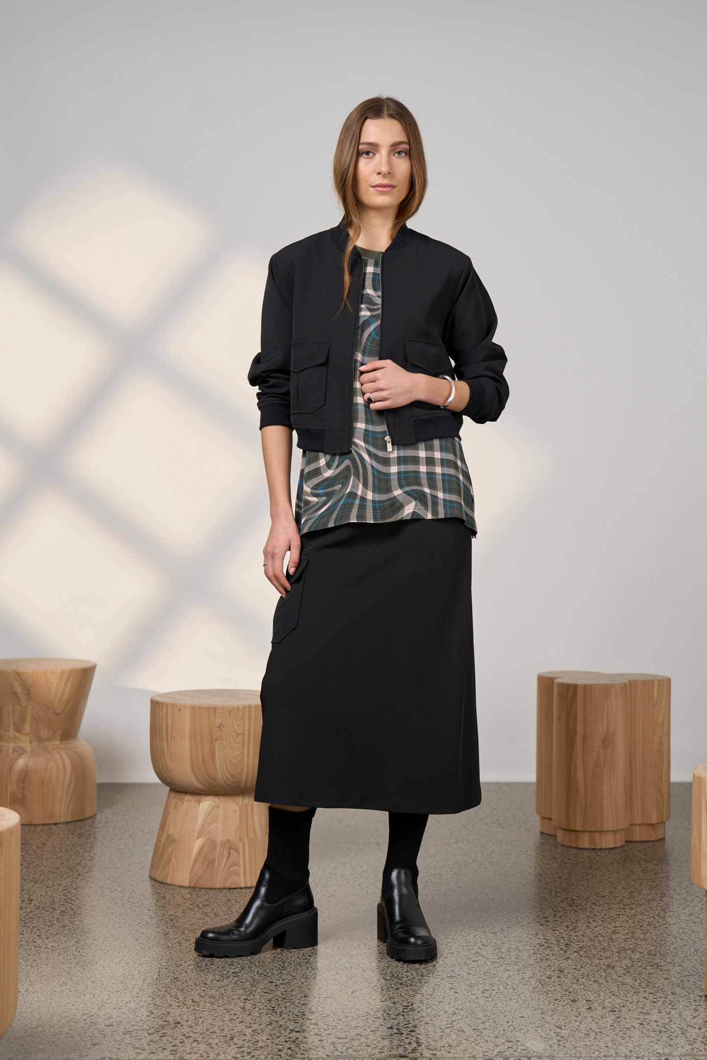 Madly Sweetly Illusion Top - Khaki Multi
