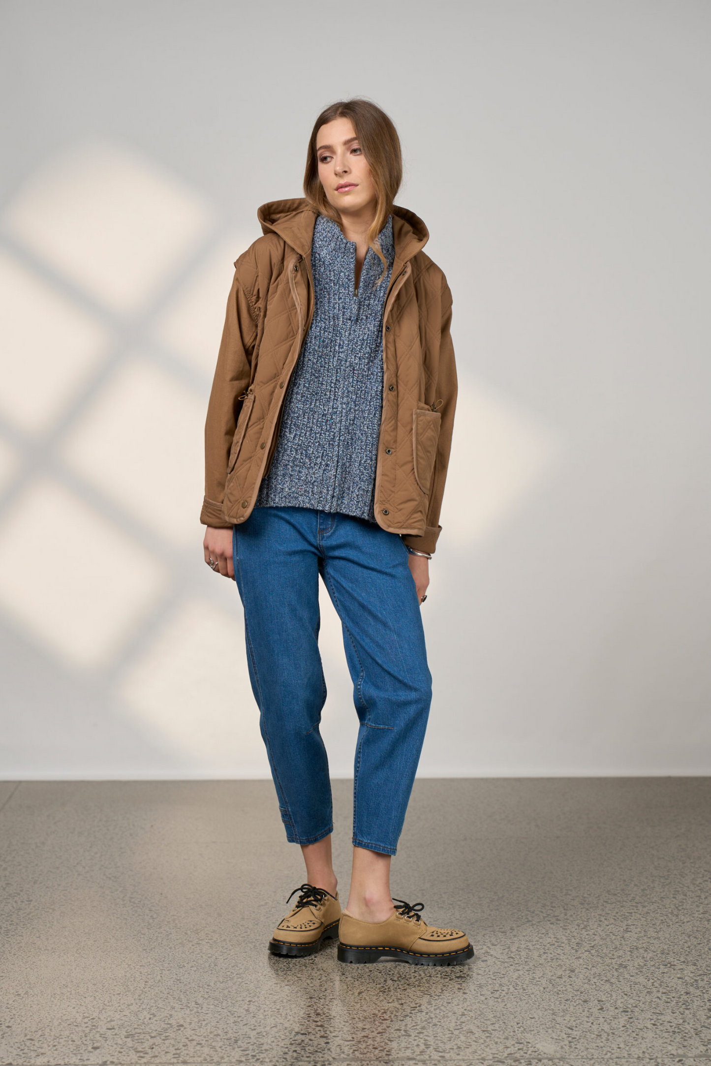 Madly Sweetly Tetris Jacket - Mocha