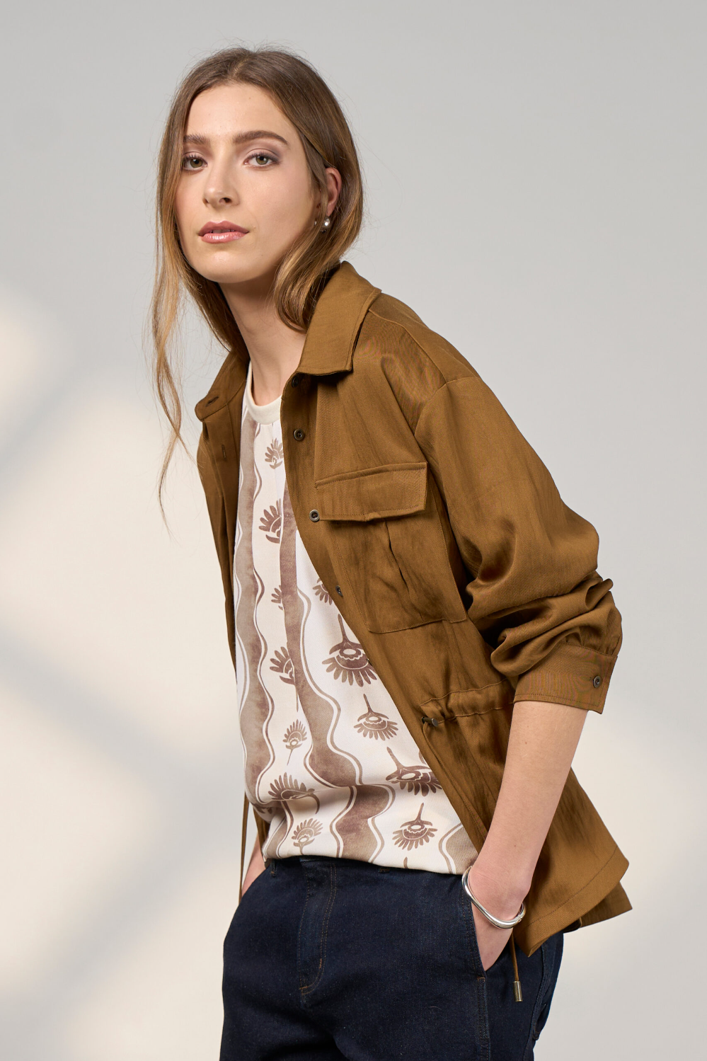 Madly Sweetly Waverly Top - Taupe Multi