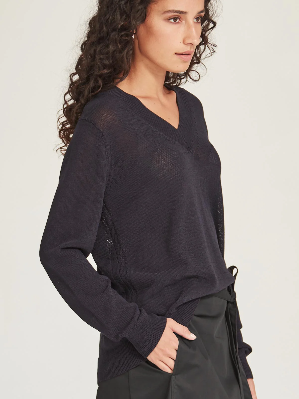 Sills Carnival V Neck Sweater - French Navy