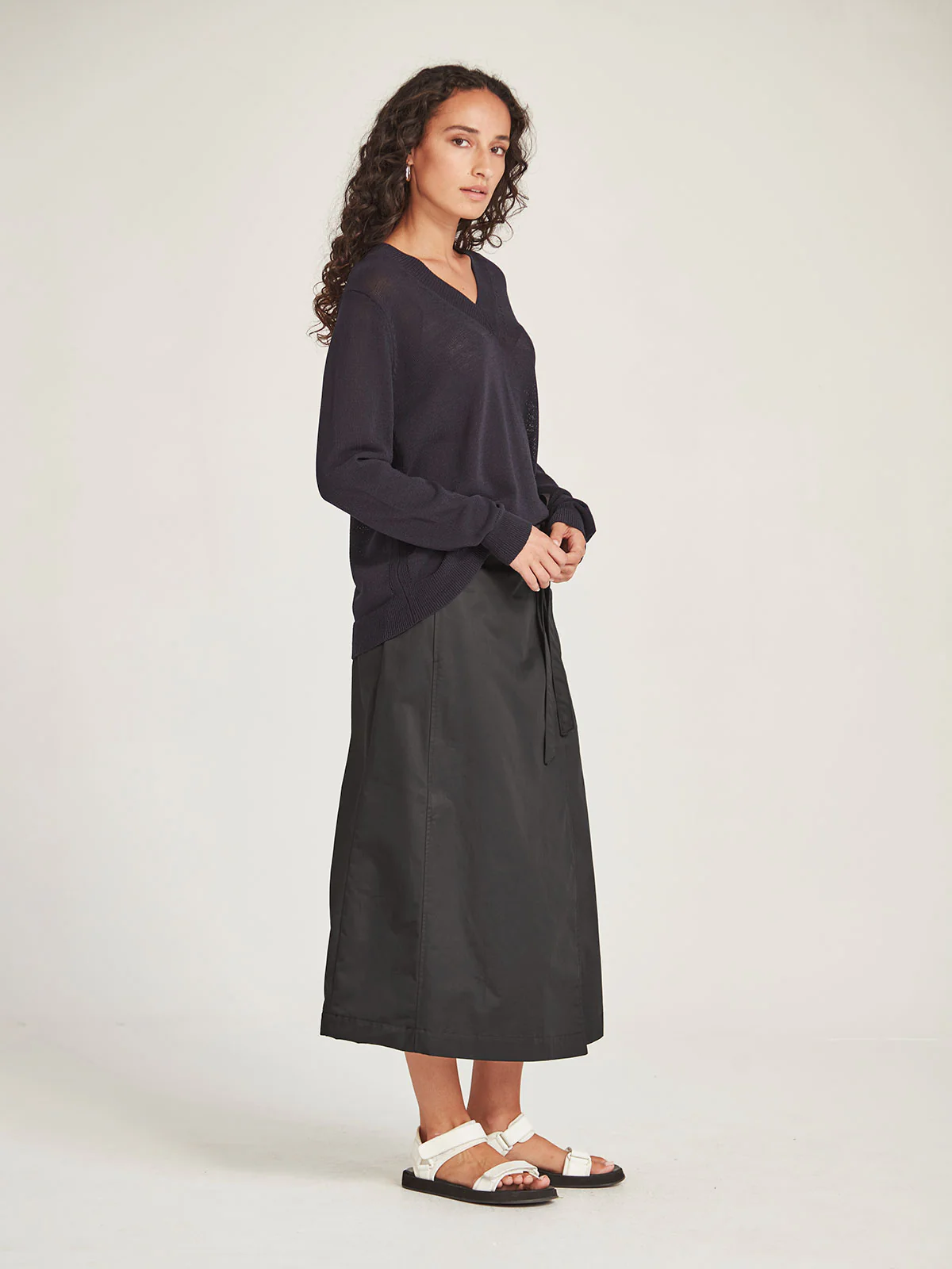 Sills Carnival V Neck Sweater - French Navy