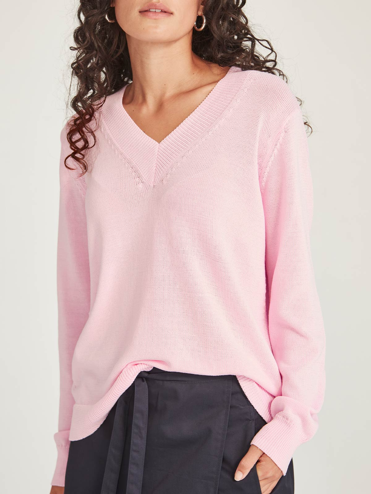 Sills Carnival V Neck Sweater - Pink Sorbet