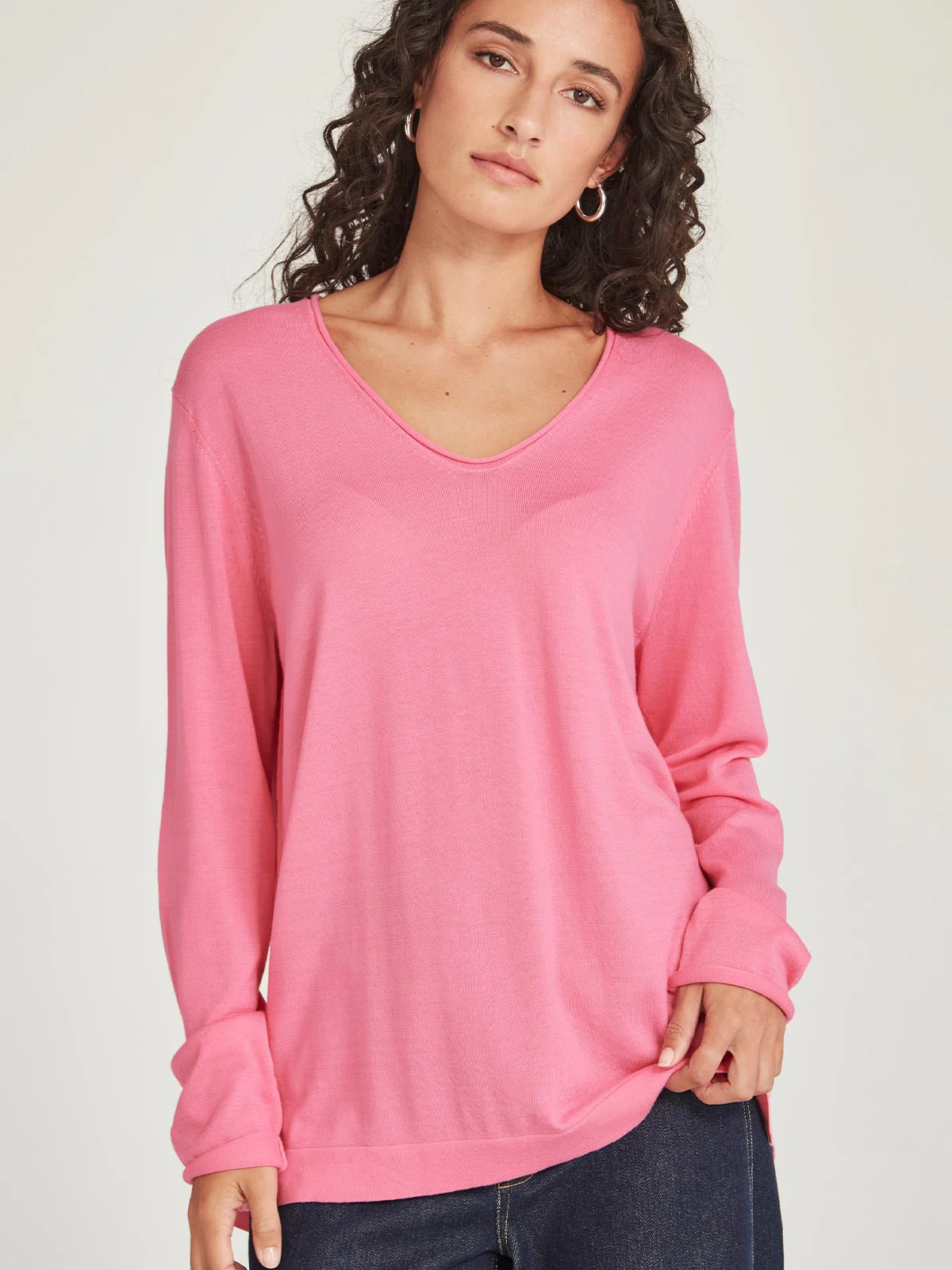 Sills Vinnie V Neck - Pink Sherbet
