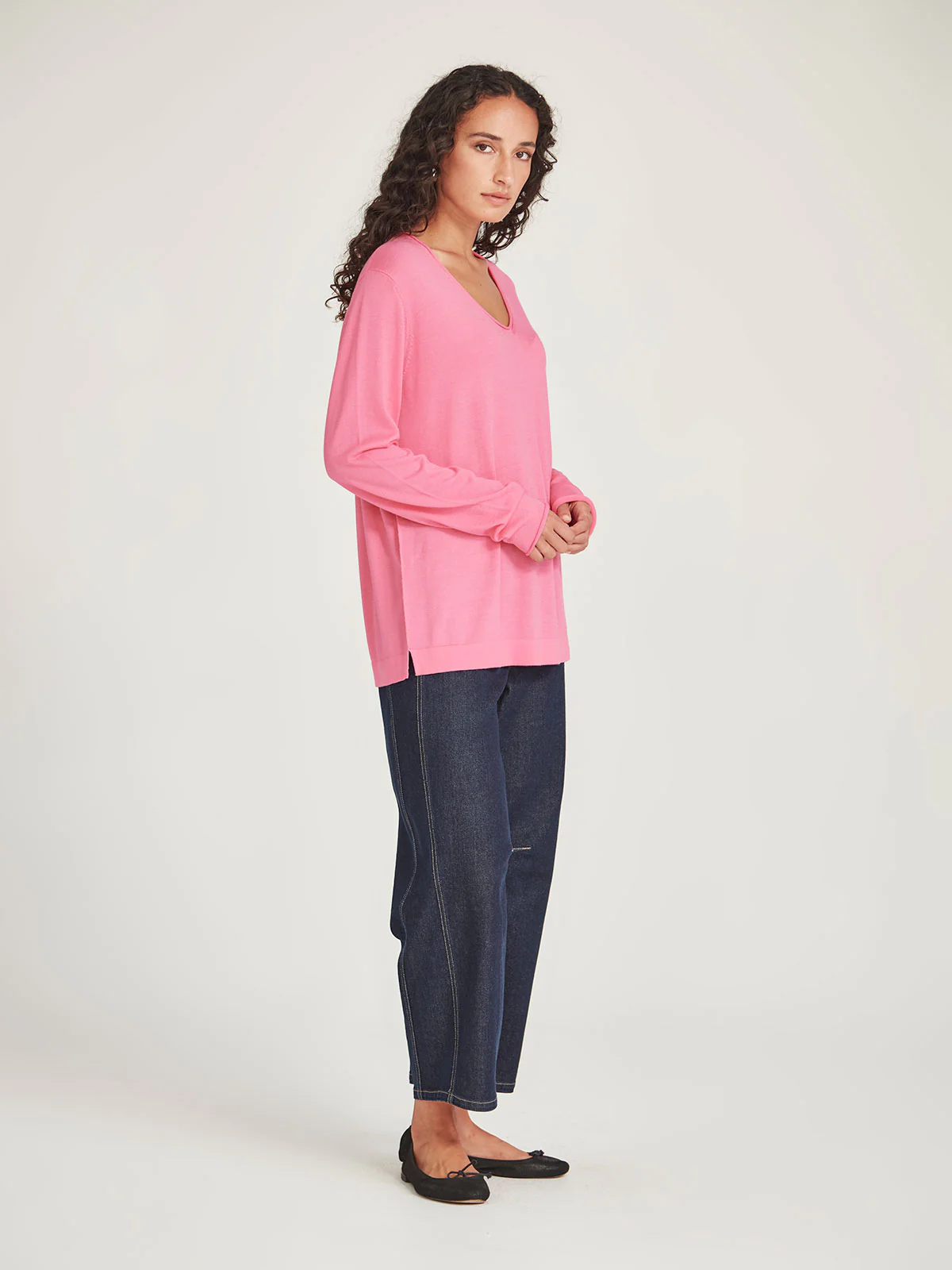 Sills Vinnie V Neck - Pink Sherbet