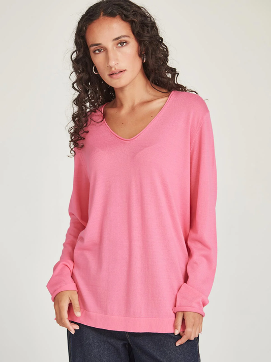 Sills Vinnie V Neck - Pink Sherbet