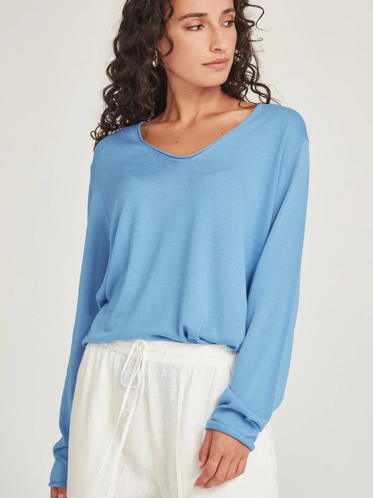 Sills Vinnie V Neck - Sky Blue