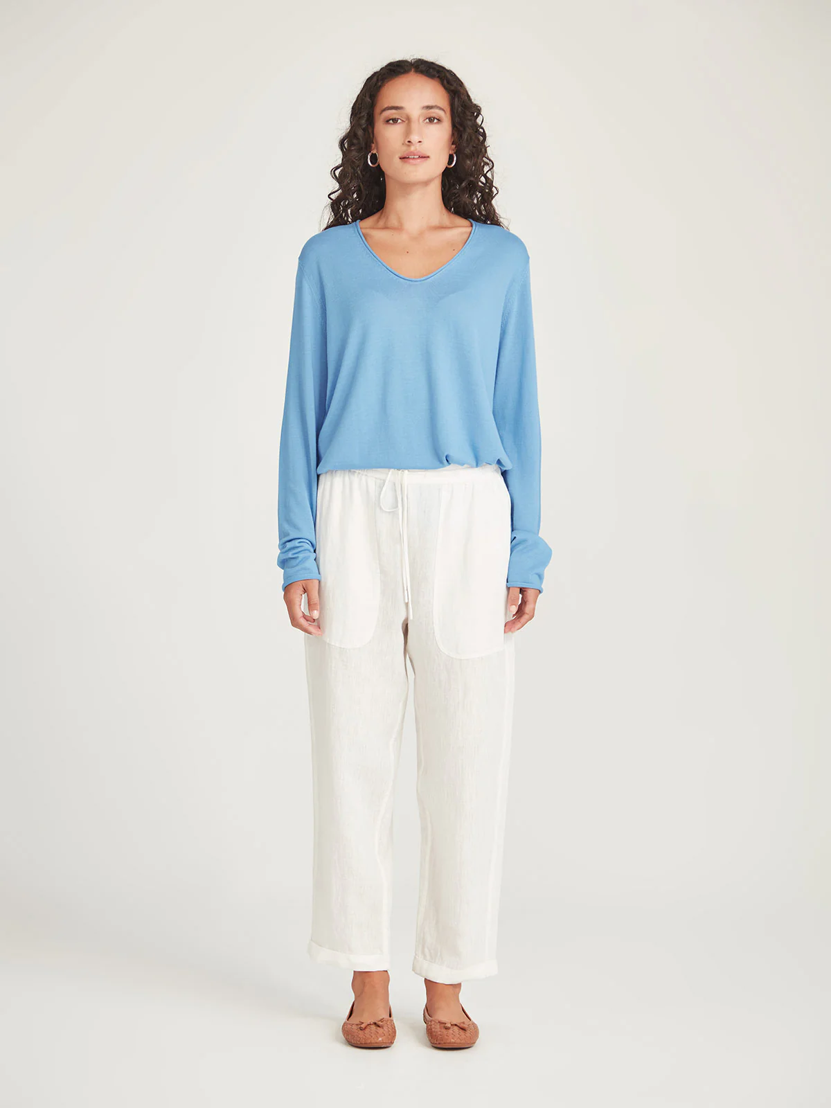 Sills Vinnie V Neck - Sky Blue