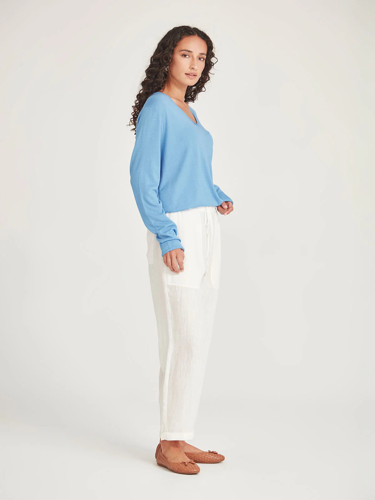 Sills Vinnie V Neck - Sky Blue