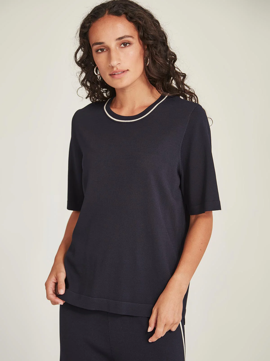 Sills Gemma Knit Tee - Navy
