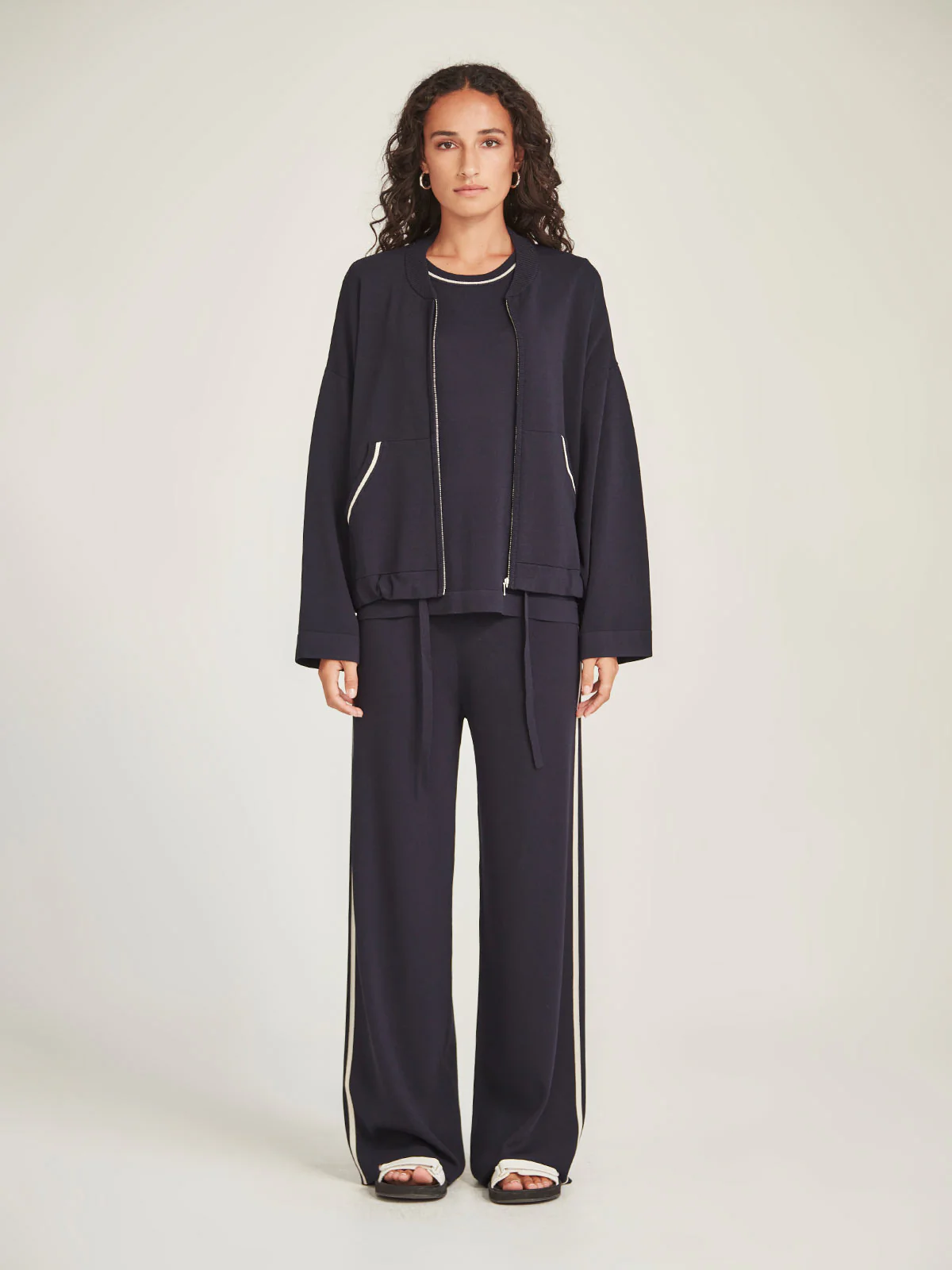 Sills Rumer Knit Bomber - Navy