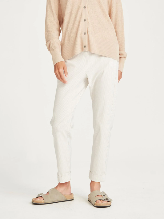 Sills Santorini Cuffed Hepburn Pant - Natural Stripe