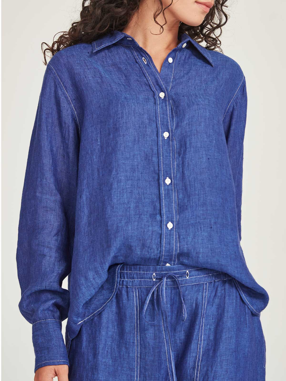 Sills Princeton Linen Shirt - Iris