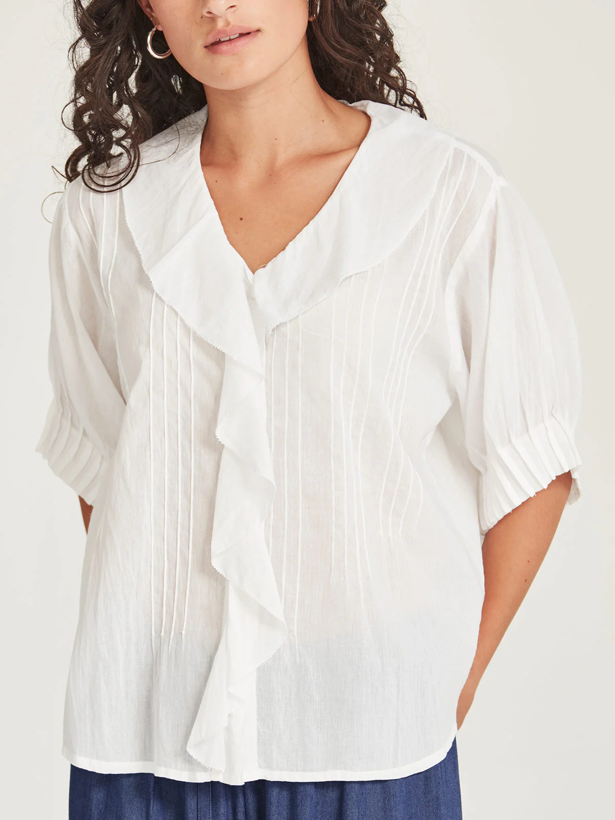 Sills Elodie Ruffle Blouse - White