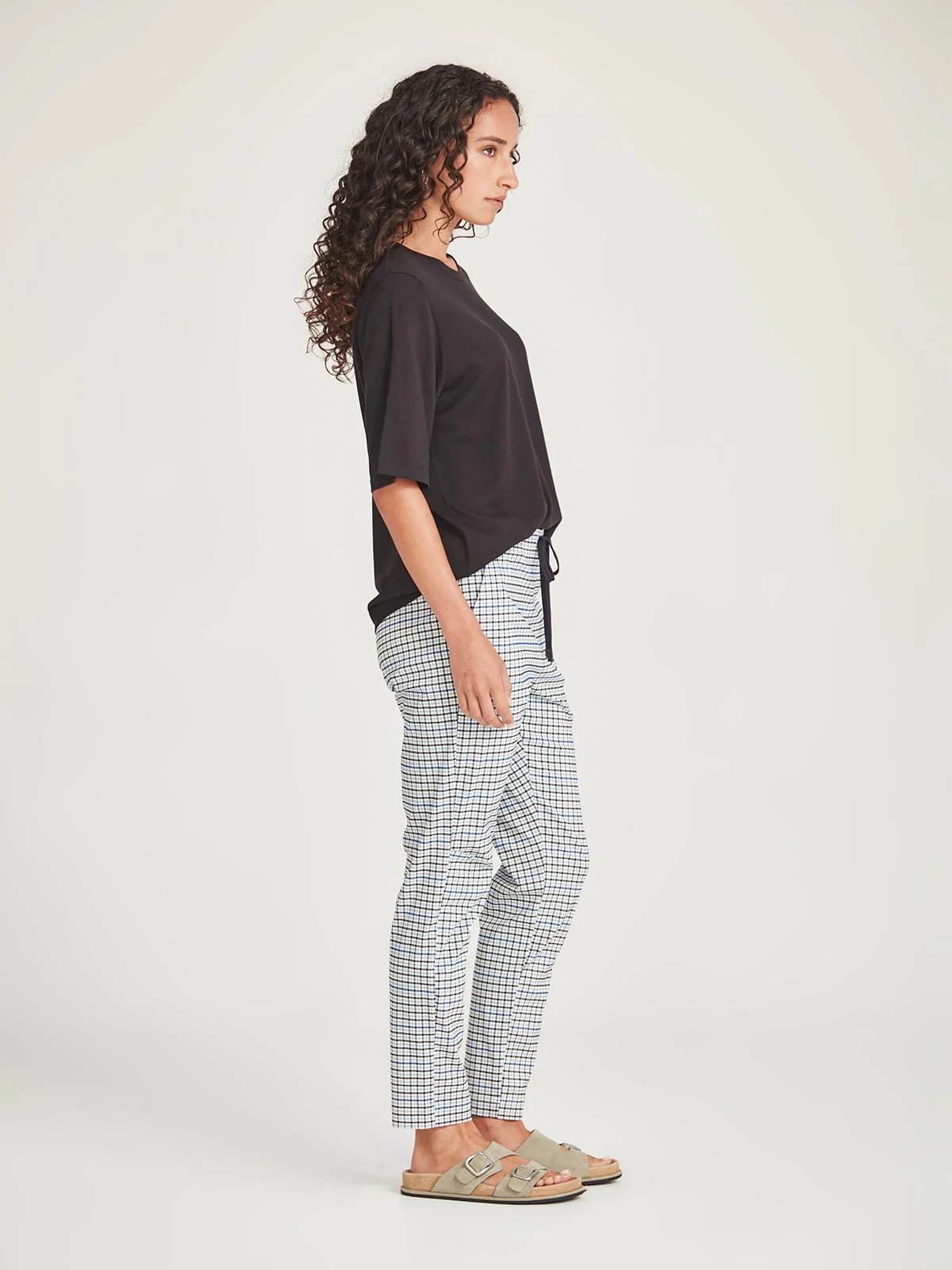 Sills Nautilus Check Emily Pant - Blue Check