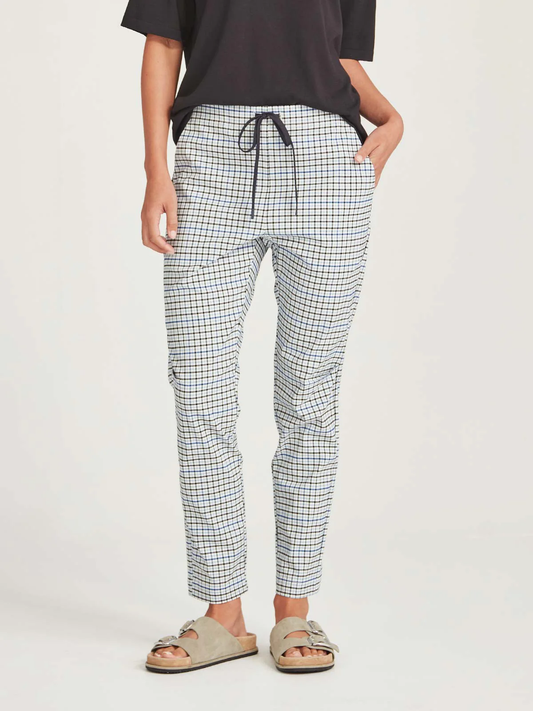 Sills Nautilus Check Emily Pant - Blue Check