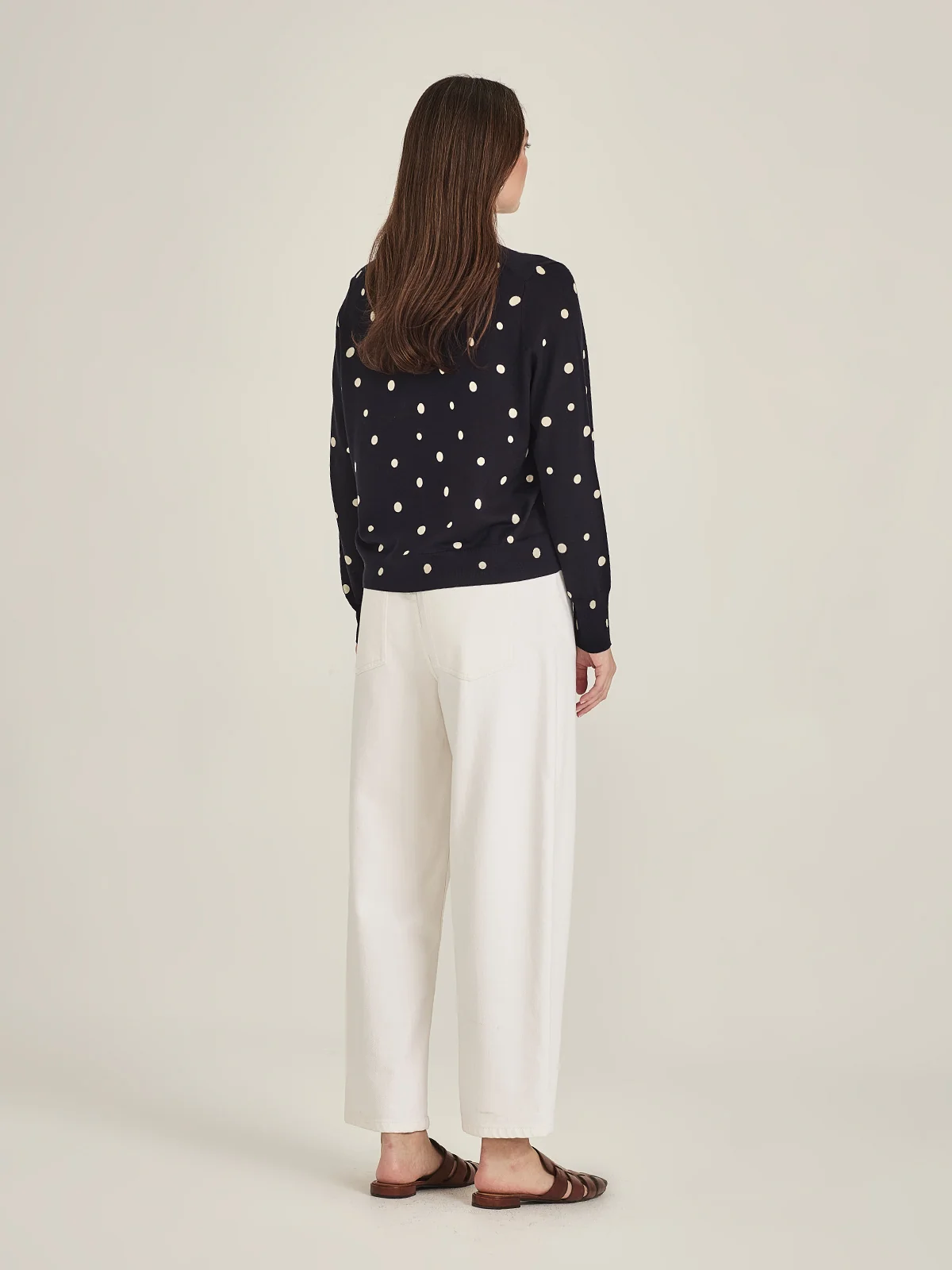 Sills Kaia Spot Cardigan - French Navy/Chalk