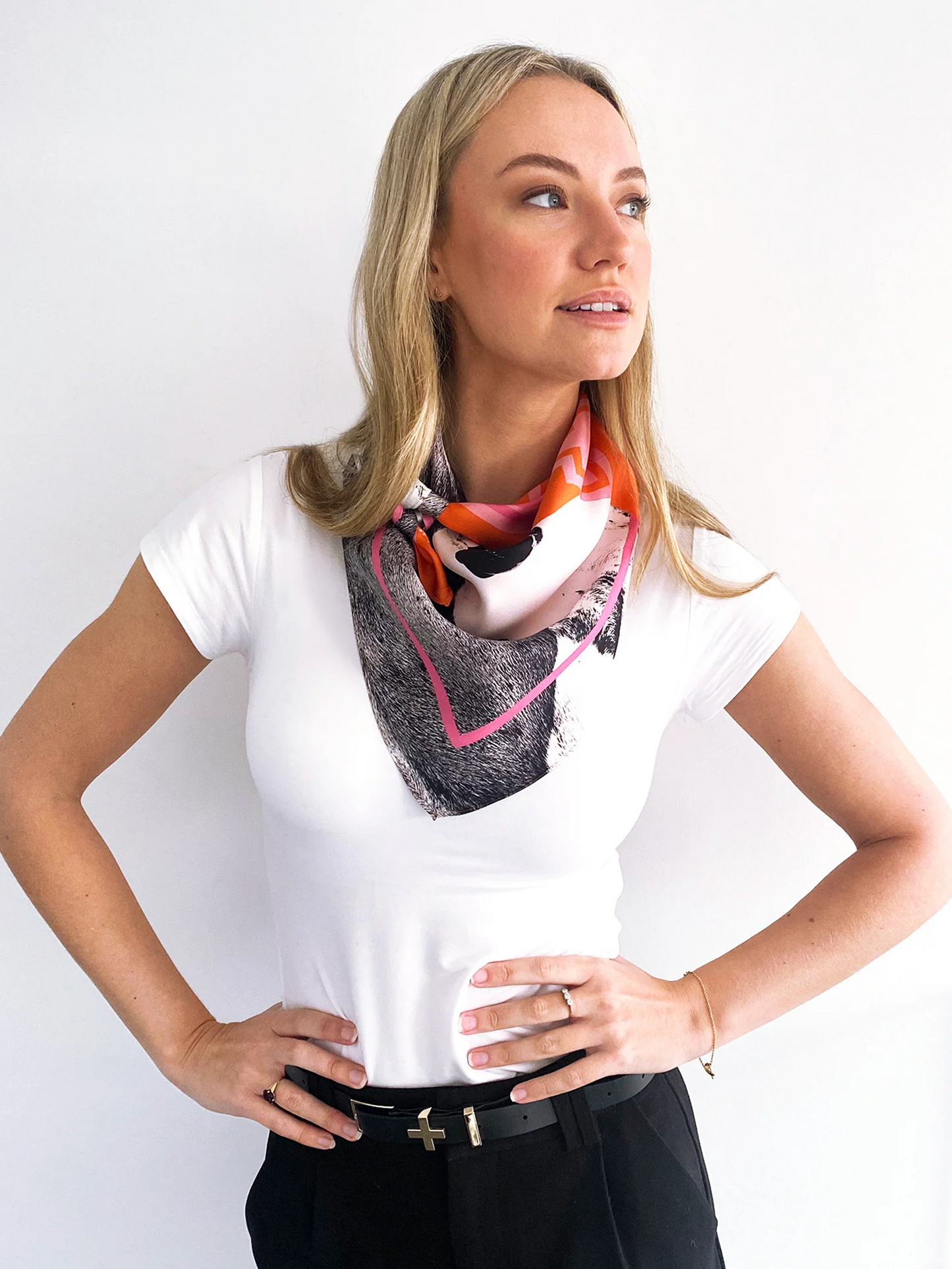 Dark Hampton The Simpson Large Silk Scarf