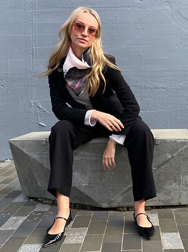 Dark Hampton The Simpson Large Silk Scarf