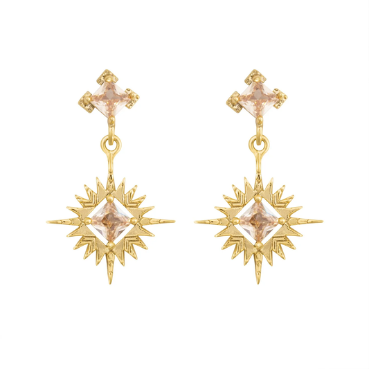 Lindi Kingi A Dusting Of Jewels Starburst Earrings - Gold