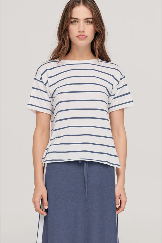 Taylor Stripe Solace Tee - Midnight/Ivory