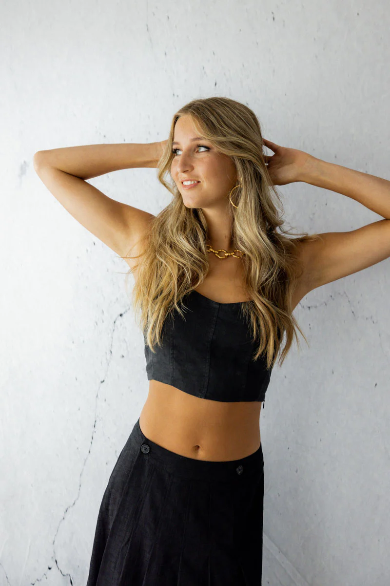 Mazu Before The Dawn Midi Skirt - Black