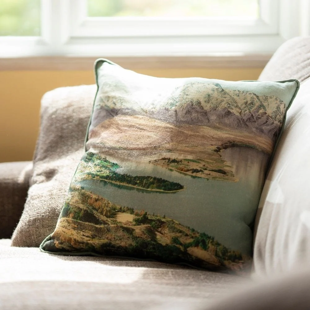 Te Papa Whites Aviation Cushion Cover - Queenstown