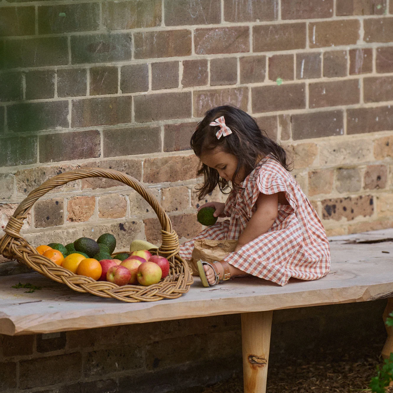 Nature Baby Una Dress - Dandelion Gingham