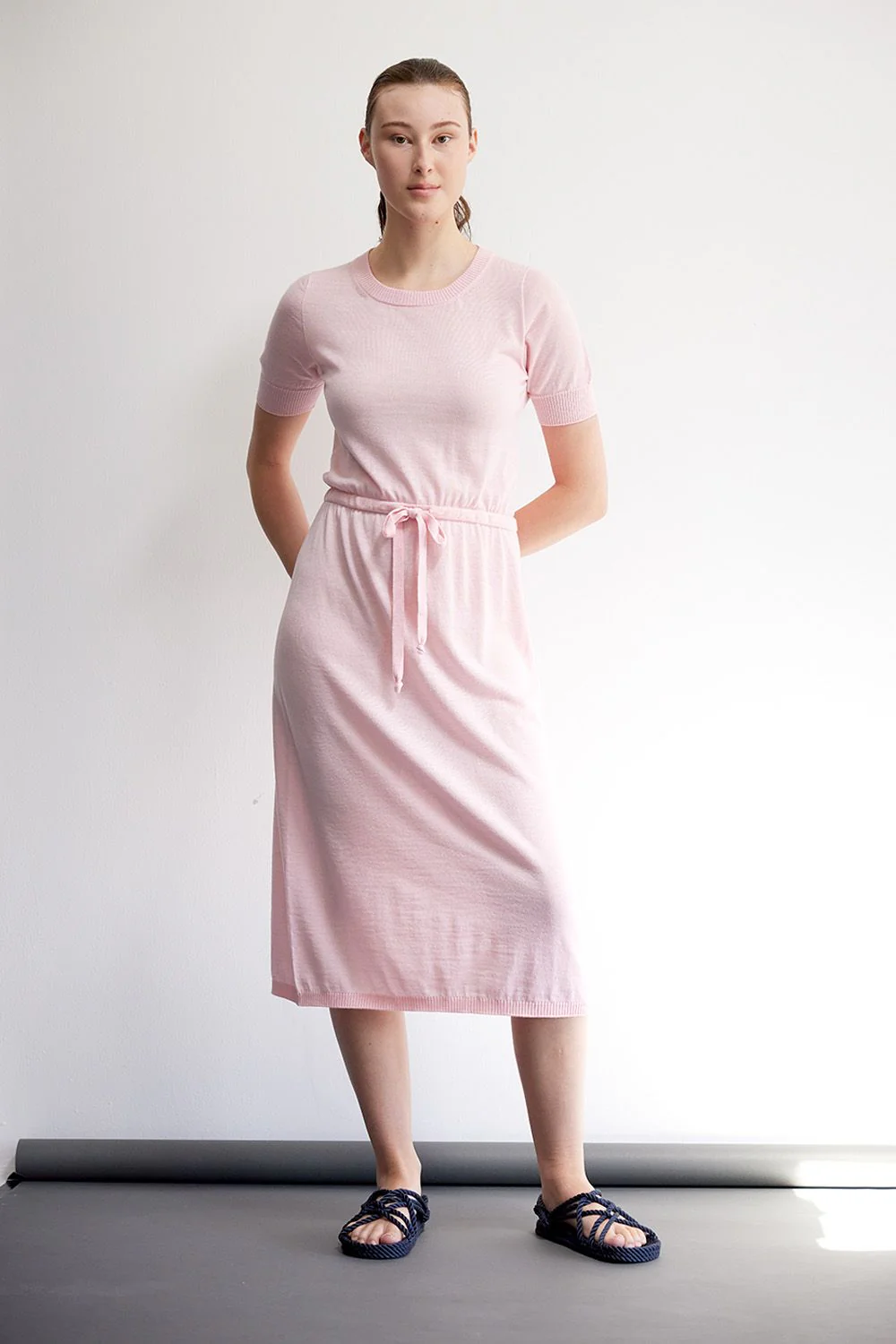 Standard Issue Merino Drawstring Dress - Lychee