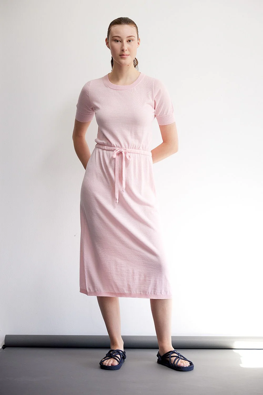 Standard Issue Merino Drawstring Dress - Lychee