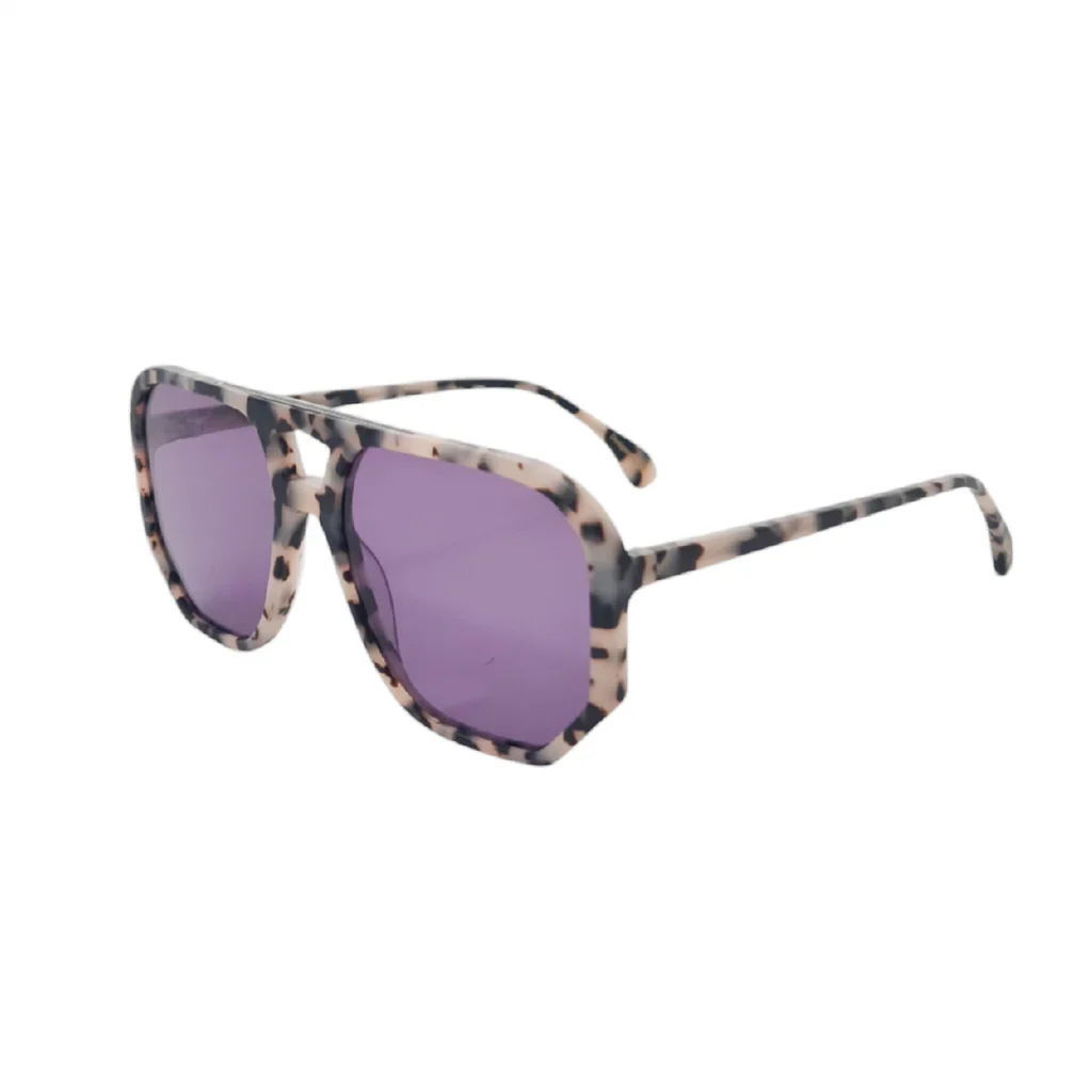 AGE Wager Sunglasses - Matt Milky Tort with Grey Lenses