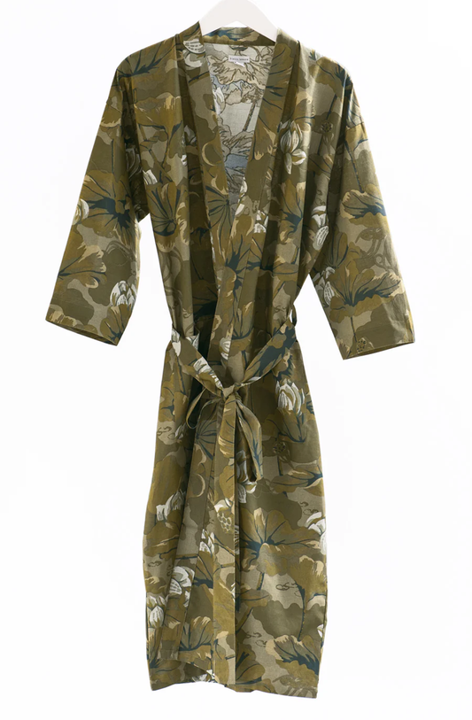 Bianco Lorenne Housecoat - Waterlily Olive
