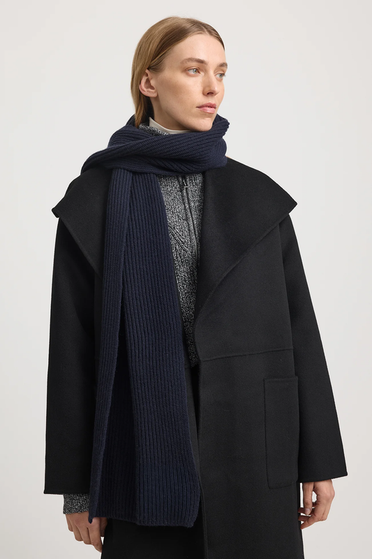 Toorallie Rib Knit Scarf - French Navy