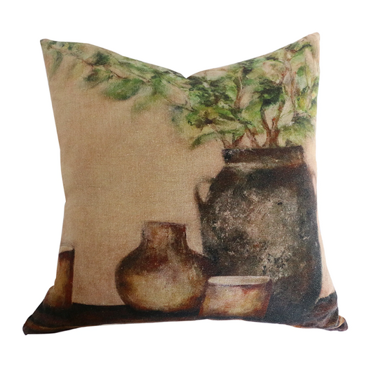 CC Interiors Tuscan Linen Feather Cushion