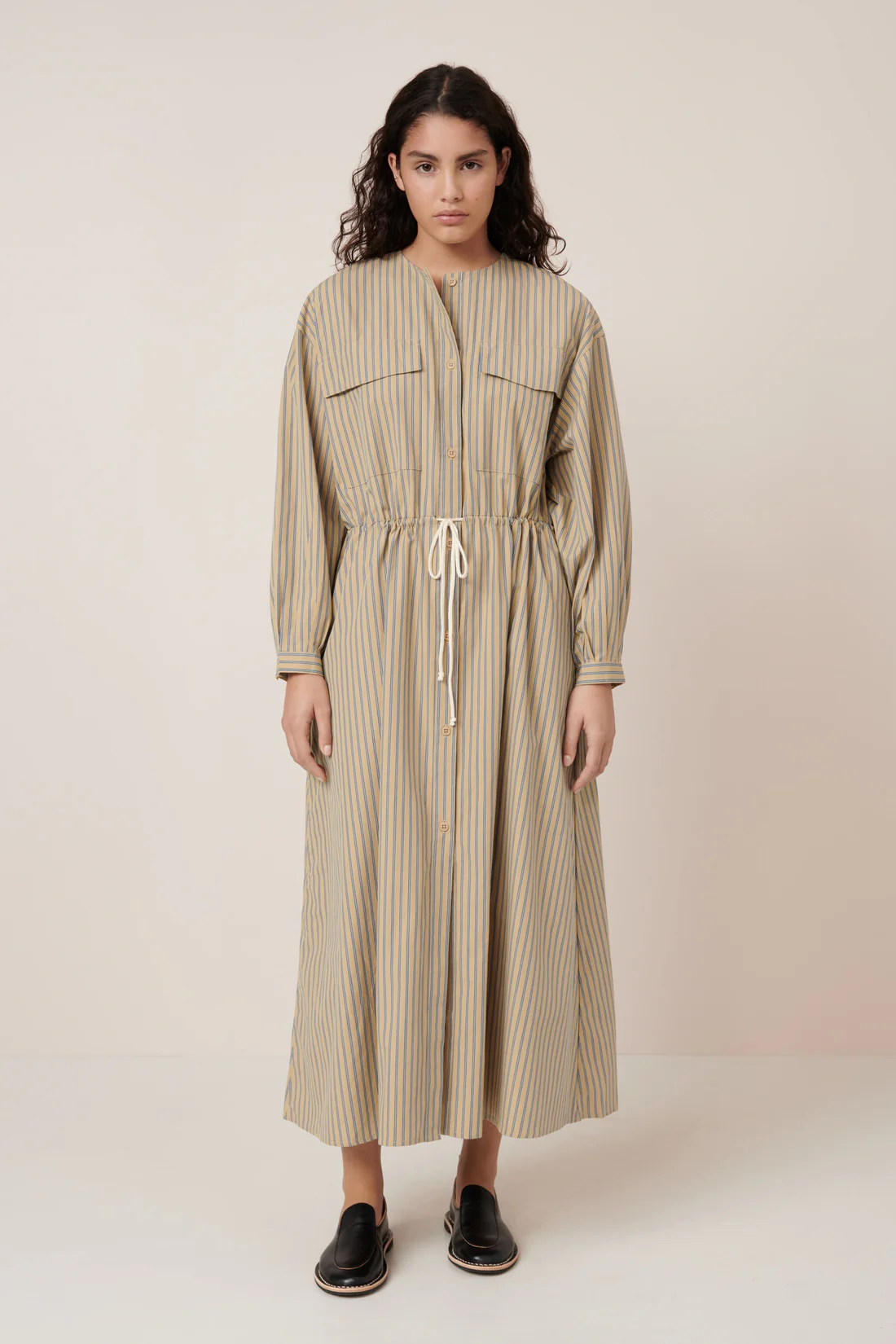 Kowtow Array Dress - Double Pinstripe