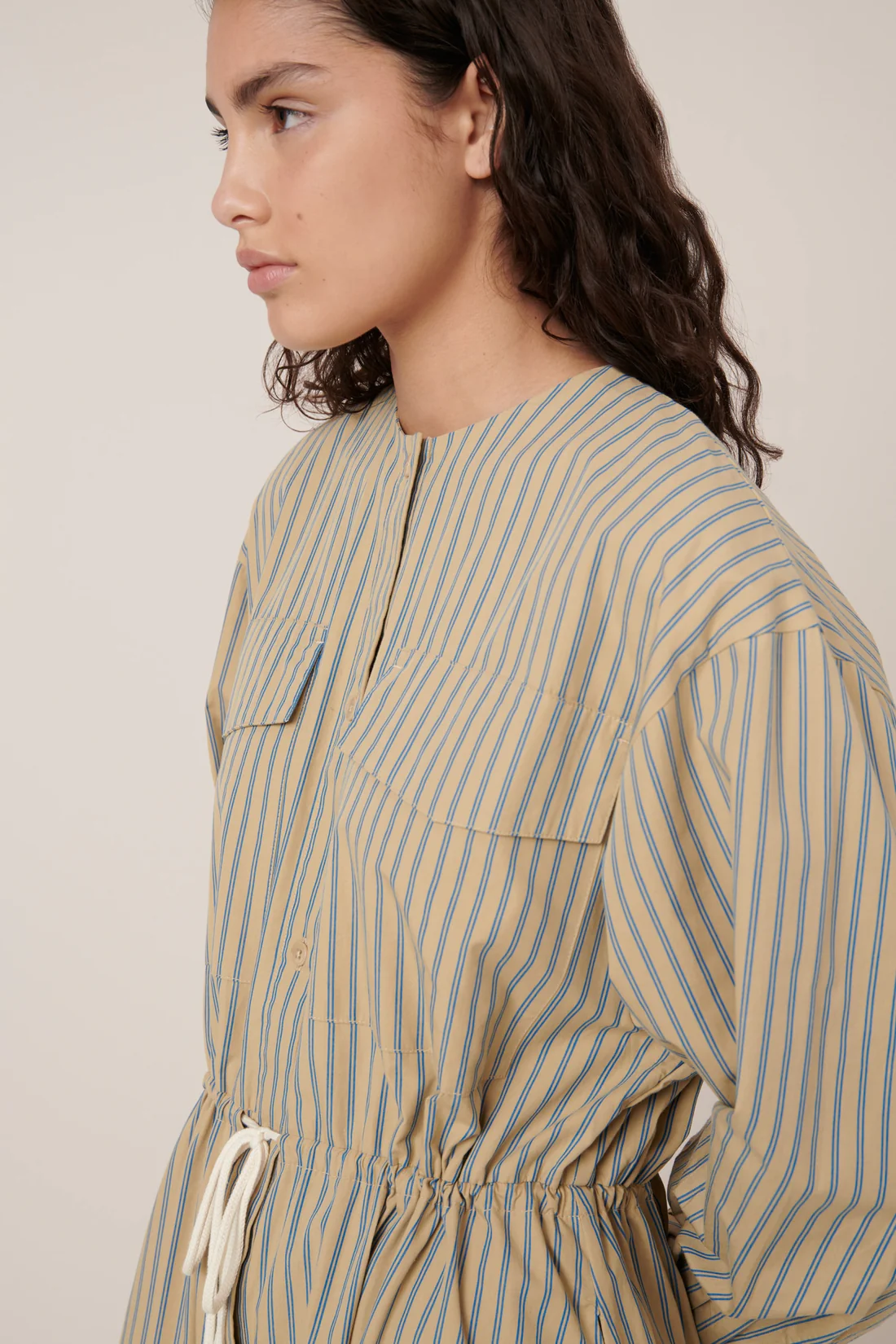 Kowtow Array Dress - Double Pinstripe