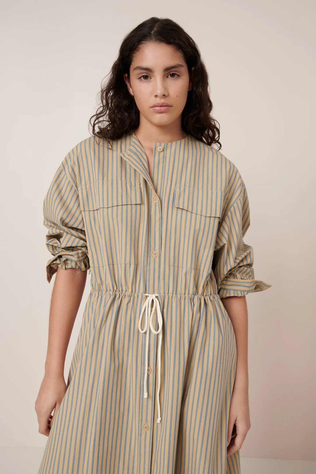 Kowtow Array Dress - Double Pinstripe