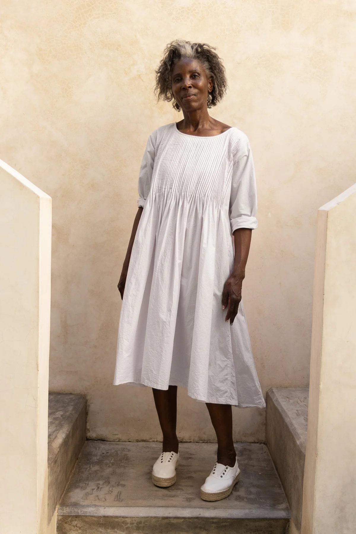 Meg By Design Asili Dress Cotton Poplin - White