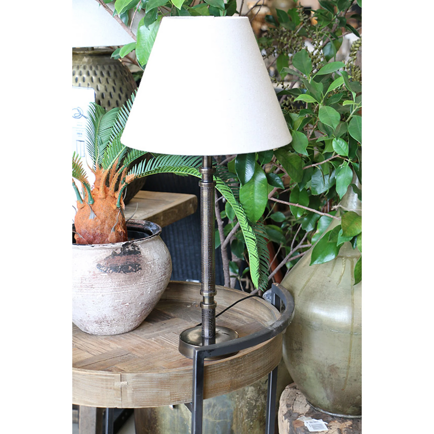 CC Interiors Candle Lamp Base Brass Finish