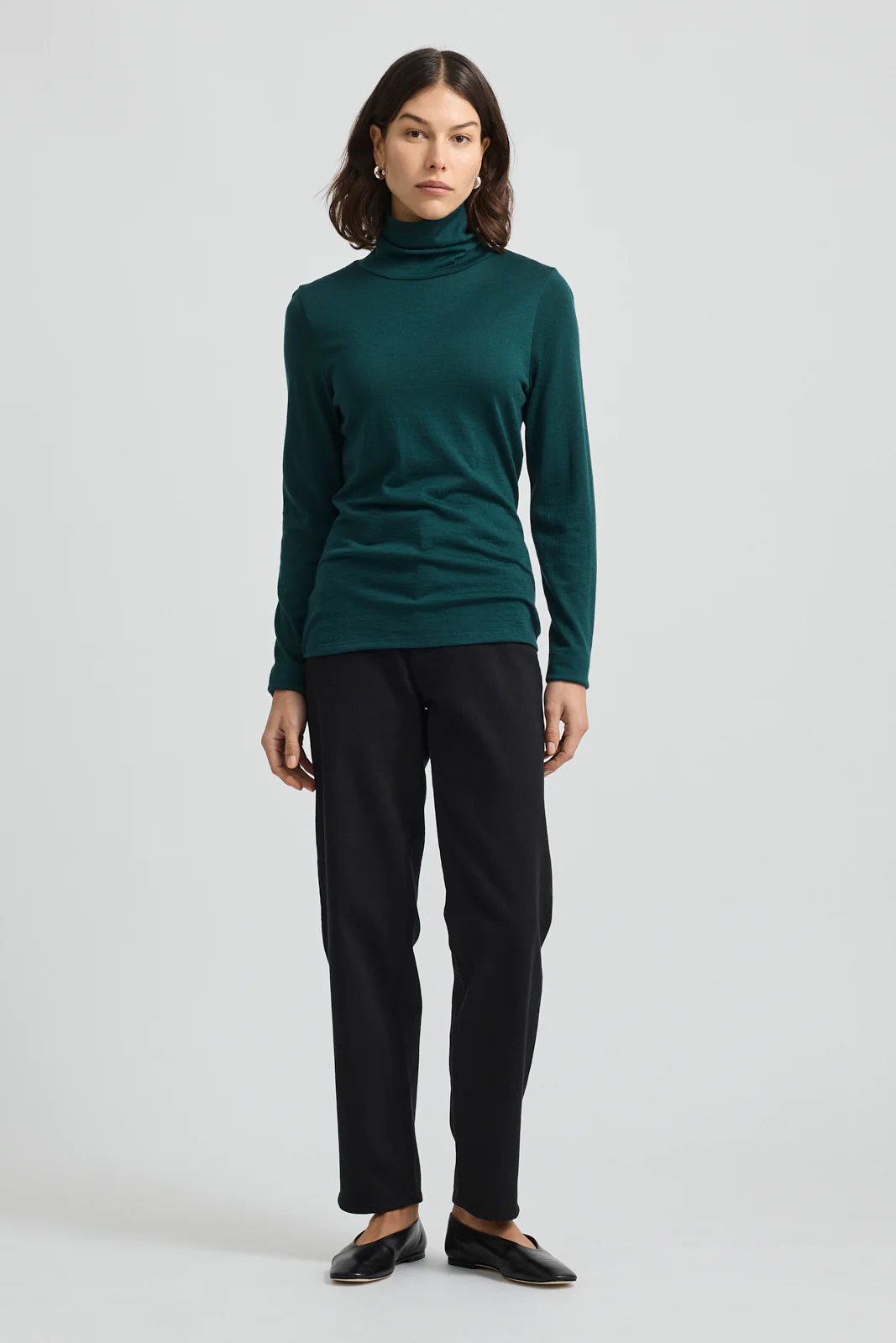 Toorallie Turtle Neck Tee - Cedar Green
