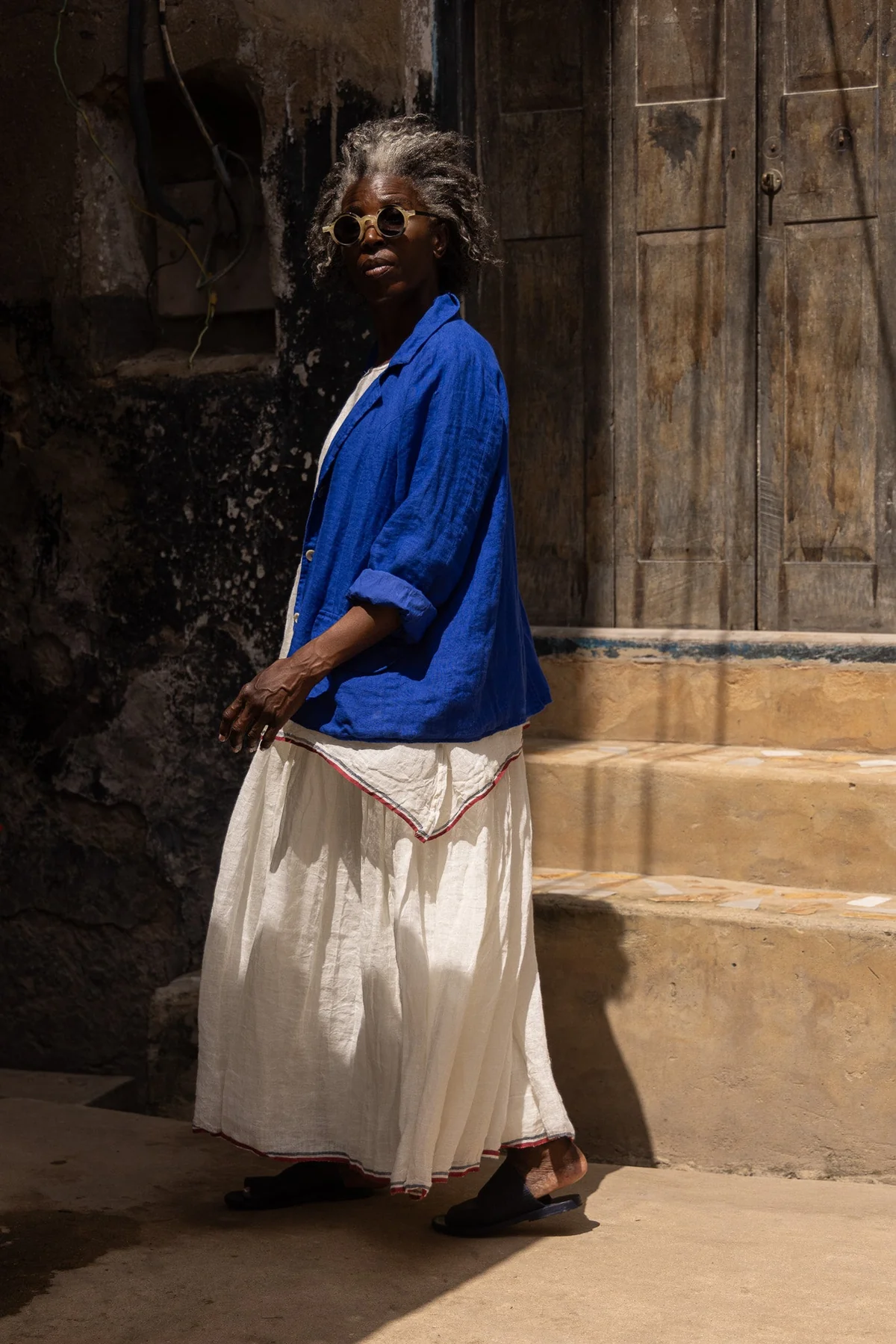 Meg By Design Baridi Jacket Linen - Cobalt