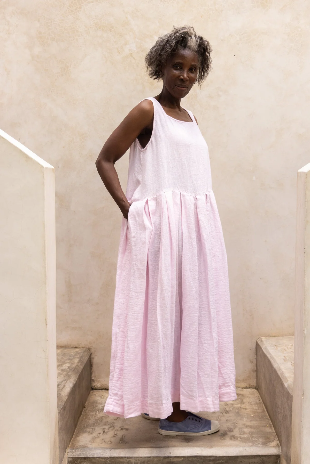Meg By Design Binti Dress Linen - Pink
