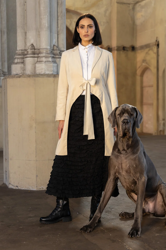 Meg By Design Morticia Skirt Cotton Twill - Black