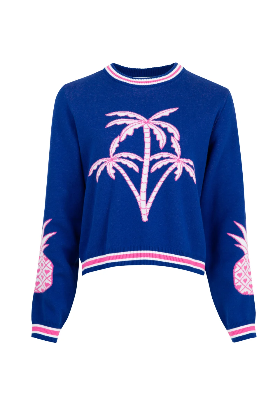 Coop Palm Before The Storm Sweater - Blue Palm