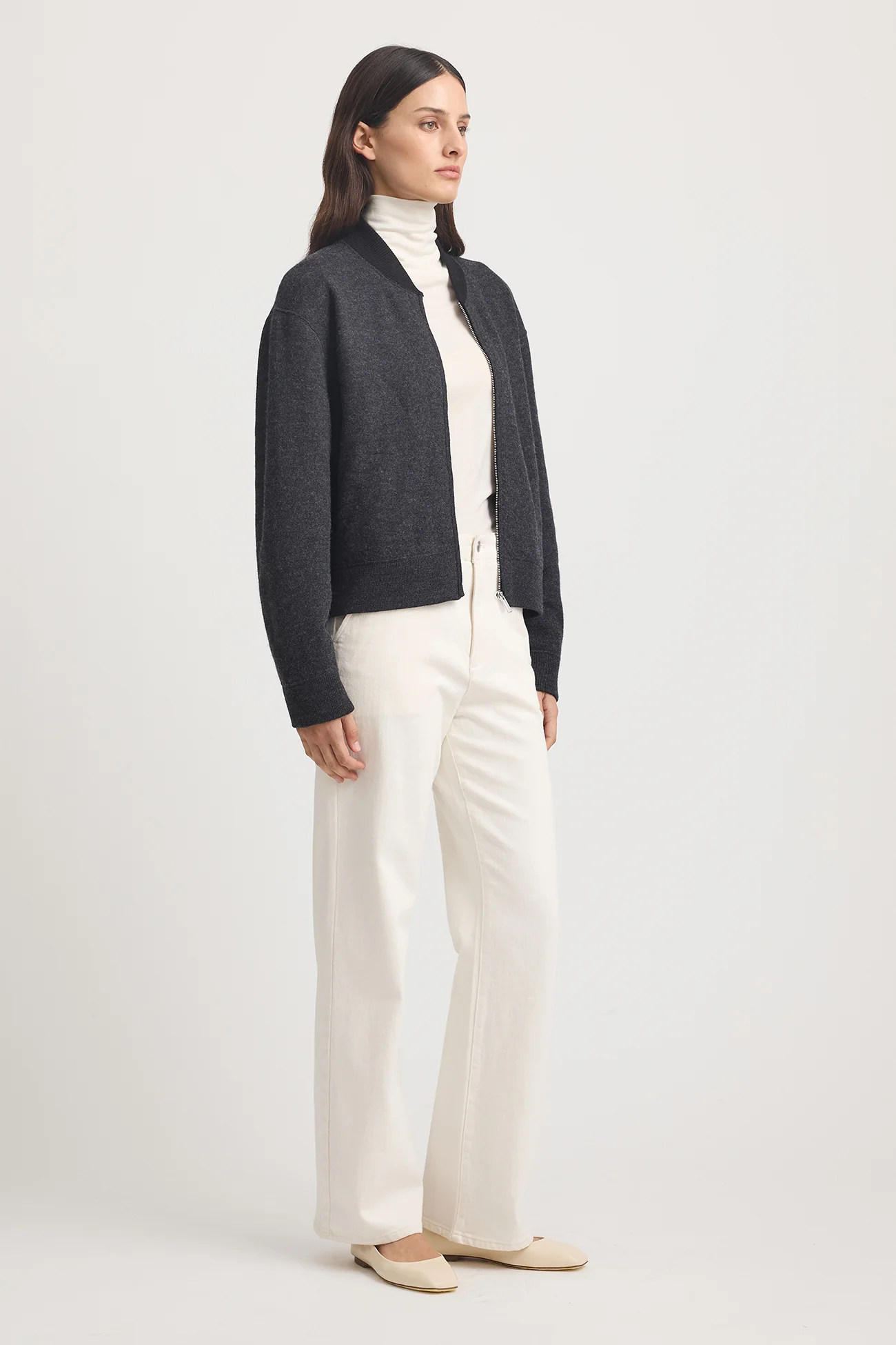 Toorallie Wool Bomber - Charcoal