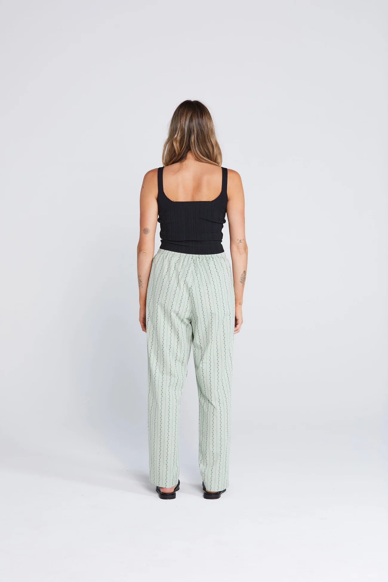 Thing Thing Daydream Boxer Pants - Petal Pinstripe