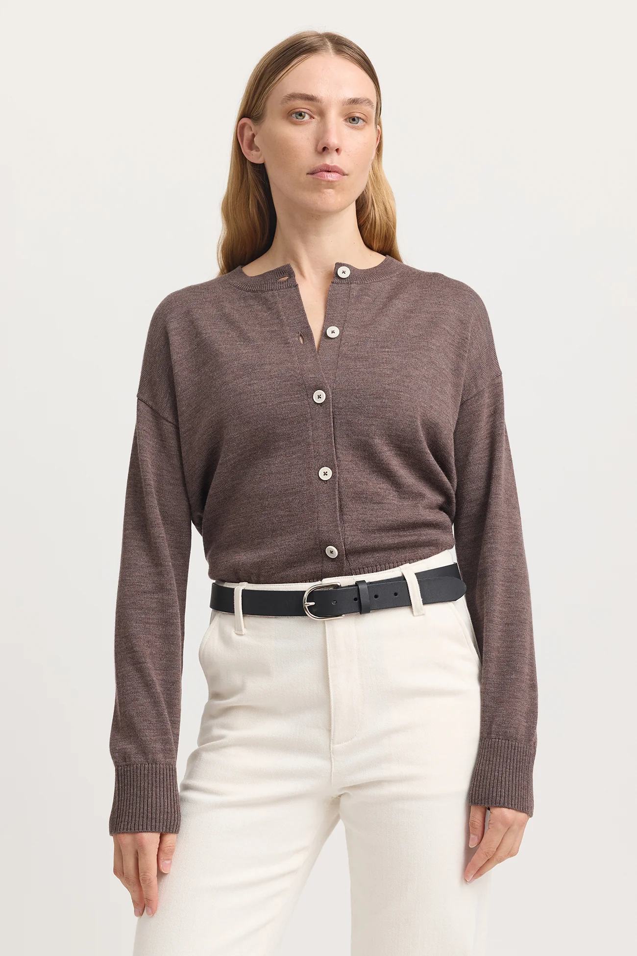 Toorallie Fine Knit Cardigan - Mocha