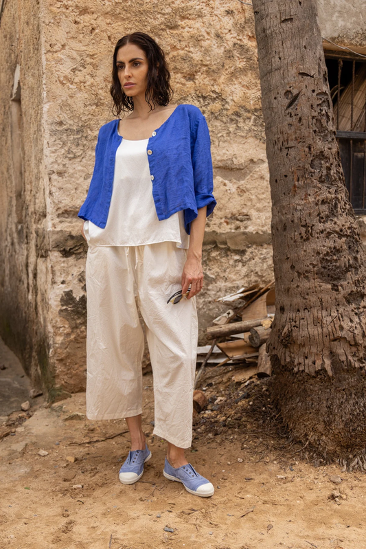 Meg by Design Doto Jacket Linen - Cobalt