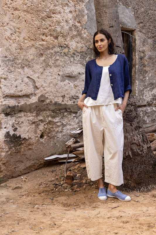 Meg by Design Doto Jacket Linen - Indigo